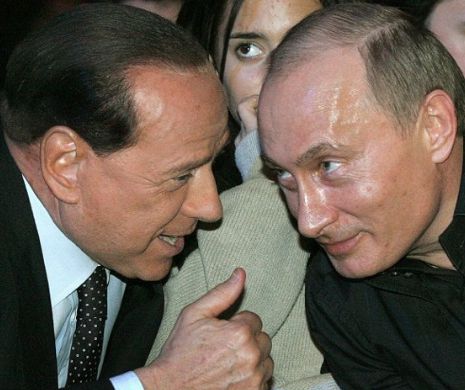 Putin şi Berlusconi s-au întâlnit la un pahar cu vin. Vezi ce au mai făcut