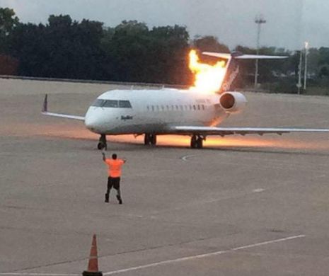 VIDEO Au luat foc în avion chiar înainte de decolare. 13 oameni au fost răniţi