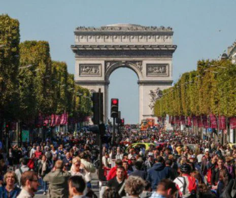 Cum a arătat centrul Parisului în ziua în care maşinile au fost interzise | VIDEO