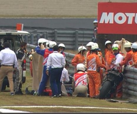 MOTO GP. Accident TERIBIL pe circuitul din Japonia! Pilotul a fost transportat cu elicopetrul la spital / VIDEO