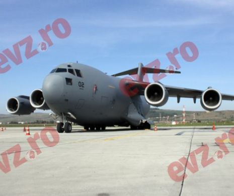 Un uriaș al cerului, C117 Globemaster a aterizat la Cluj pentru un exercițiu NATO