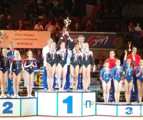 Echipa feminină de gimnastică a României și Diana Bulimar, locul 3 la „Ellite Gym Massilia”