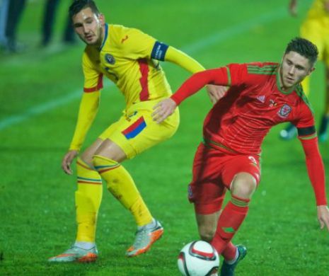 Naționala de tineret a remizat în Țara Galilor, scor 1-1. Portarul Brănescu a fost eliminat după un gest violent