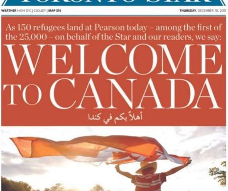 CANADA i-a primit pe primii din cei 25.000 de REFUGIAȚI SIRIENI pe care a promis că-i va găzdui