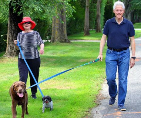 Hillary Clinton este încântată să plimbe câinii și se pregătește să devină „cea mai puternică femeie din lume”
