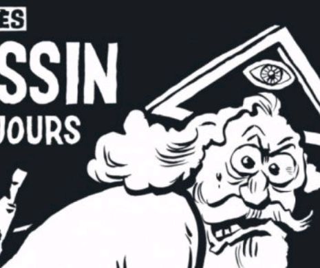 La un an de la TRAGEDIE, Charlie Hebdo iese cu o nouă copertă PROVOCATOARE: Un Dumnezeu ASASIN, cu trăsturi CREȘTINE!