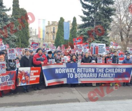 Protest la Constanța pentru reunirea familiei Bodnariu
