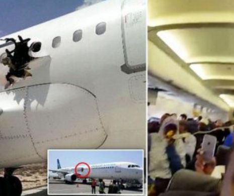 Film de groază la bordul Airbusului A321 al companiei Daallo. Un pasager cuprins de flăcări a fost proiectat prin fuselaj în afara avionului de suflul unei explozii IMAGINI INCREDIBILE | VIDEO