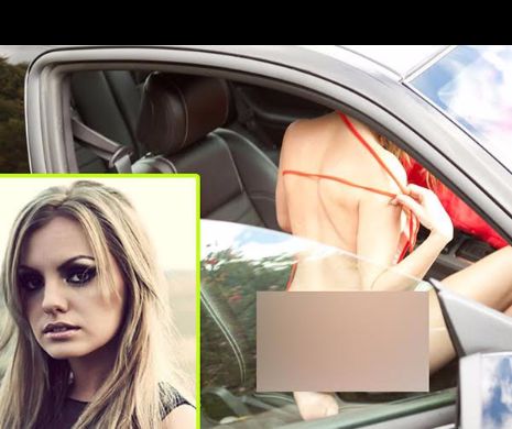 Imagini BOMBĂ de paparazzi! Alexandra Stan, prinsă în timp ce SE SCHIMBA în mașina
