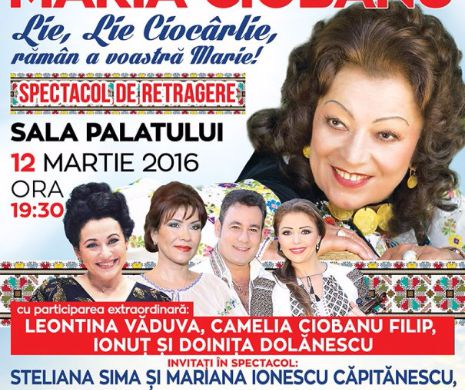 La insistențele publicului, Maria Ciobanu va susţine două concerte la Sala Palatului