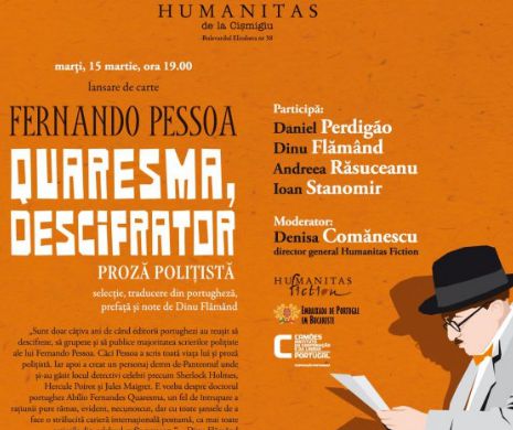 Premieră literară în România: șase nuvele polițiste într-o singură carte semnată de scriitorului portughez Fernando Pessoa