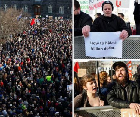 Mii de oameni oameni i-au cerut premierul islandez să plece după dezvălurile din „Panama Papers”. Politicianul milionar o ţine pe a lui: nu a ascuns nimic şi nu va renunţa la funcţie