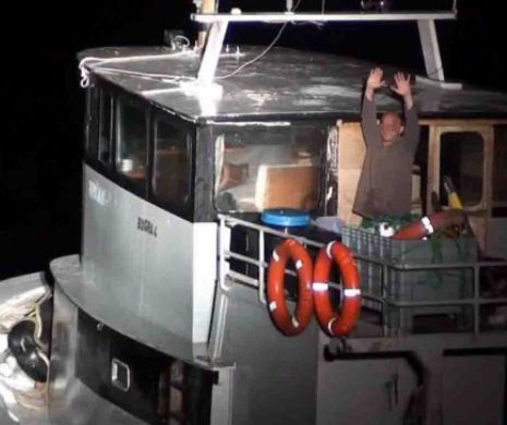 Pescadoare turcești, prinse de navele Poliției de Frontieră, la braconat calcan în Marea Neagră