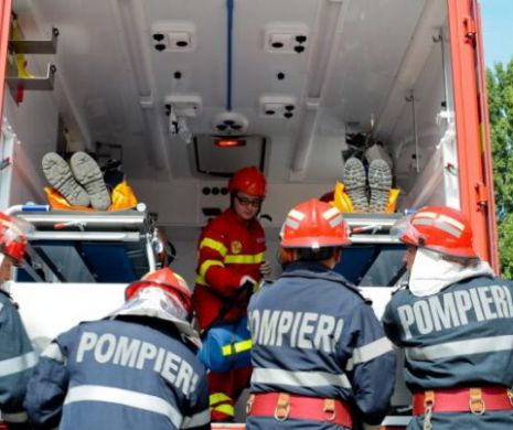 Sibiu: Un AUTOBUZ cu aproximativ 30 de călători a luat FOC în timpul mersului