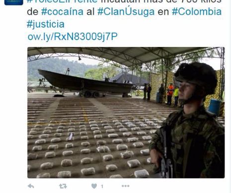 Autoritățile columbiene au capturat cea mai MARE cantitate de COCAINĂ din istoria Columbiei