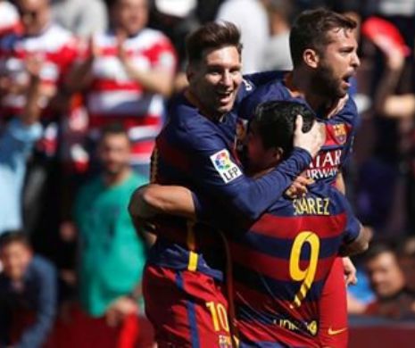 FOTBAL EUROPEAN. FC Barcelona a devenit CAMPIOANĂ în Primera Division. Luis Suarez a rezolvat meciul de la Granada