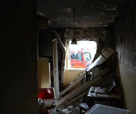 O explozie puternică s-a petrecut vineri seara la un bloc de garsoniere din Turda