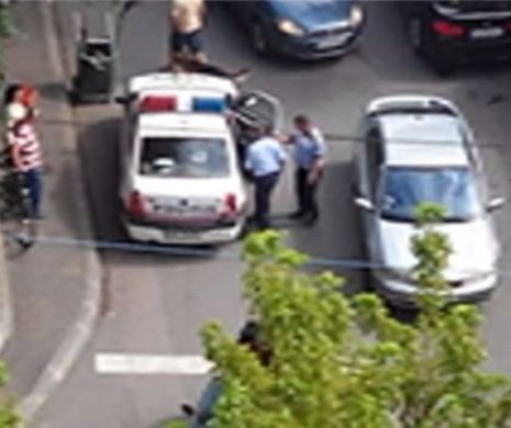 Focuri de armă în centrul oraşului Rm Vâlcea. Poliţiştii urmăreau un bărbat care jefuise o femeie