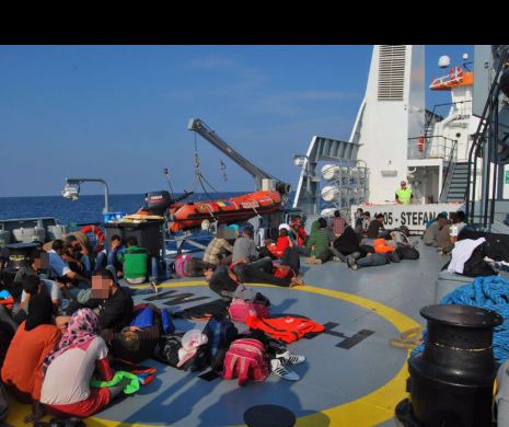 IGPF: Un număr de 86 de imigranți salvați de nava amiral a Poliției române de Frontieră în Marea Egee