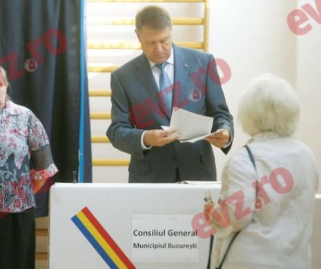 Klaus Iohannis, ultimul lider politic la vot