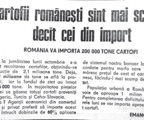 La fel ca acum: cartofii românești, mai scumpi decât cei din import