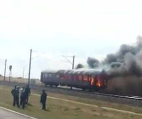 NEWS ALERT: Un tren A LUAT FOC în județul BRAȘOV. Detalii de ULTIMĂ ORĂ despre INCIDENT