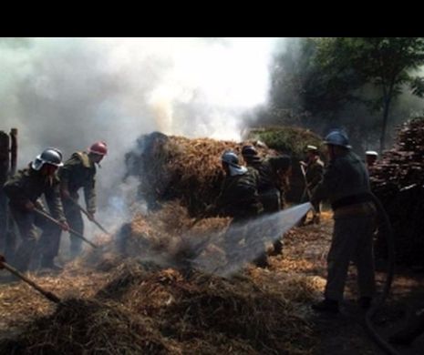PIROMANUL din MOLDOVA a incendiat un depozit de furaje. SURPRIZA autorităţilor când au ajuns la faţa locului