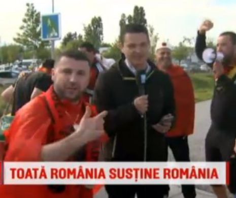 VIDEO GENIAL | Corespondentul ProTV, Lucian Lipovan, "atacat" de albanezi inaintea meciului. Romanii au venit sa-l apere