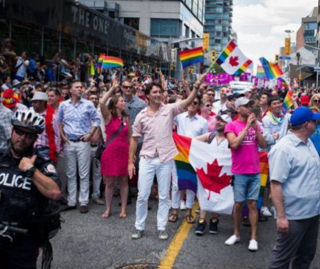 Premieră în Canada. Premierul Justin Trudeau a participat la marşul homosexualilor