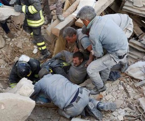 Cutremur devastator în Italia. Ultimele bilanţuri indică 160 de morţi şi cel puţin 360 de răniţi. Surse: CINCI ROMÂNI şi-au pierdut viaţa în localitatea Amatrice