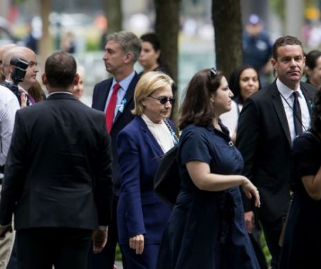 Hillary CLINTON s-a simțit rău și a fost nevoită să PLECE de la ceremonia în onoarea VICTIMELOR atentatelor teroriste din New York