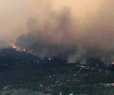 STARE DE URGENȚĂ în GRECIA, din cauza incendiilor puternice de pe Insula Thasos