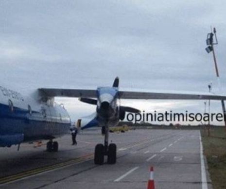 Accident aviatic la Timișoara. Un Antonov din Belarus a rupt stâlpii pe aeroport
