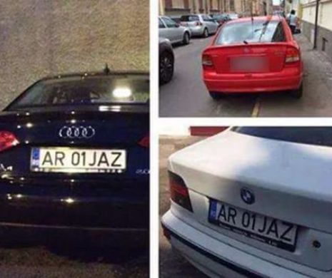Aceste doua masini au acelasi numar de inmatriculare, dar cand vei vedea placuta celei rosii te vei freca la ochi. Care este explicatia