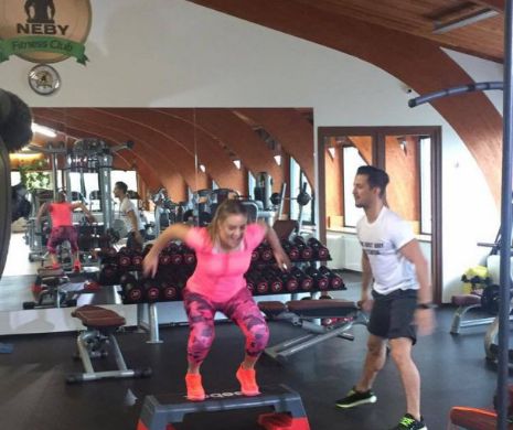 Fiica lui Flavius Stoican, antrenamente intensive de fitness cu Florin Neby