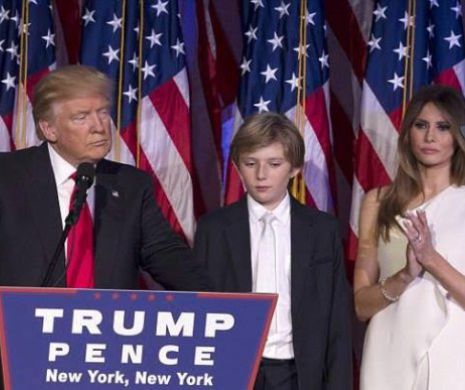 "Atunci cand nici macar propriul fiu nu vrea sa te vada presedinte". Ce gest a facut Baron Trump in timpul discursului de invingator al tatalui sau. VIDEO