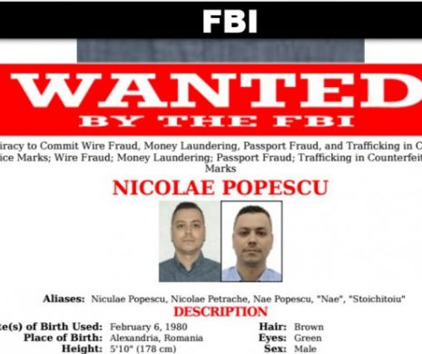 FBI oferă 1 milion de dolari RECOMPENSĂ pentru un infractor ROMÂN