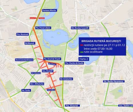 Parada de Ziua Națională: De mâine încep restricțiile de circulație în București