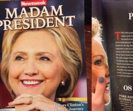 Revista Newsweek S-A FĂCUT DE RÂS: A scos pe piață o ediție specială cu Hillary Clinton PREȘEDINTE