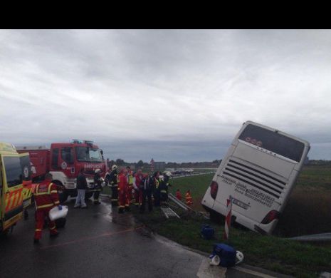 Autocar cu români, implicat într-un accident în Ungaria