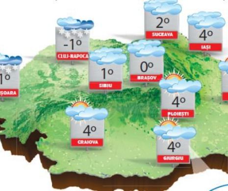 Cerul va fi mai mult noros și va ninge mai consistent în Carpații Orientali și în Maramureș | PROGNOZA METEO