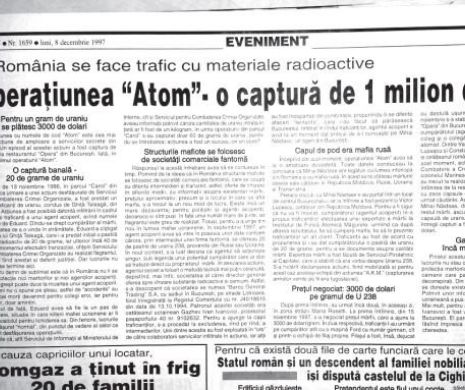 În România se face trafic cu materiale radioactive | MEMORIA EVZ