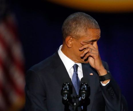 PREȘEDINTELE SUA și-a luat rămas bun. Barack OBAMA a plâns ca un copil când a vorbit despre cea mai importantă femeie din viața sa. VIDEO