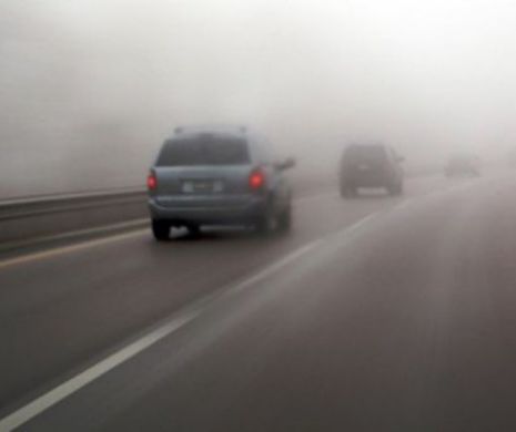 Atenție, șoferi! Ceață pe autostradă
