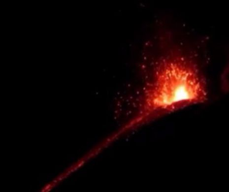 Imagini SPECTACULOASE! Vulcanul Etna a erupt luni seara. VIDEO