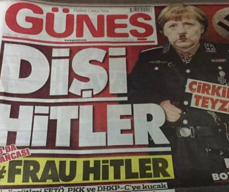 Merkel, ÎN CHIP DE HITLER! Gremania, UMILITĂ de un ziar turc