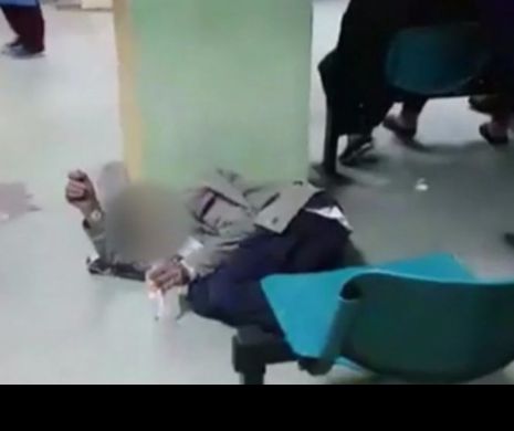 VIDEO ŞOCANT! Un bătrân lăsat să MOARĂ pe holurile spitalului!