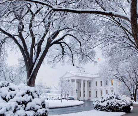 Zăpadă la Casa Albă. Ivanka Trump se bucură de vremea rece