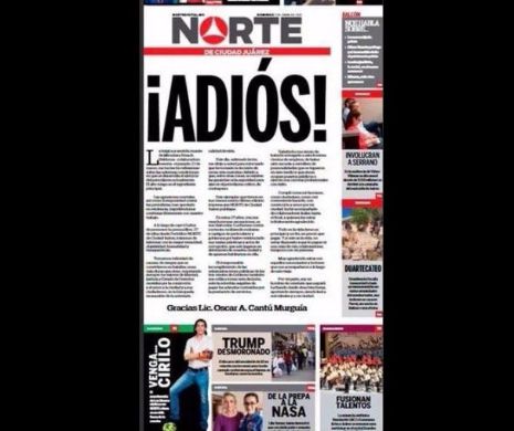 Un ziar mexican își încetează apariția din cauza asasinatelor comise asupra jurnaliștilor acestei publicații