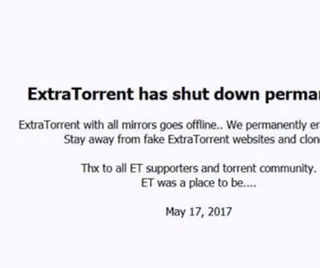 Cel mai mare site de Bit Torrent s-a închis permanent